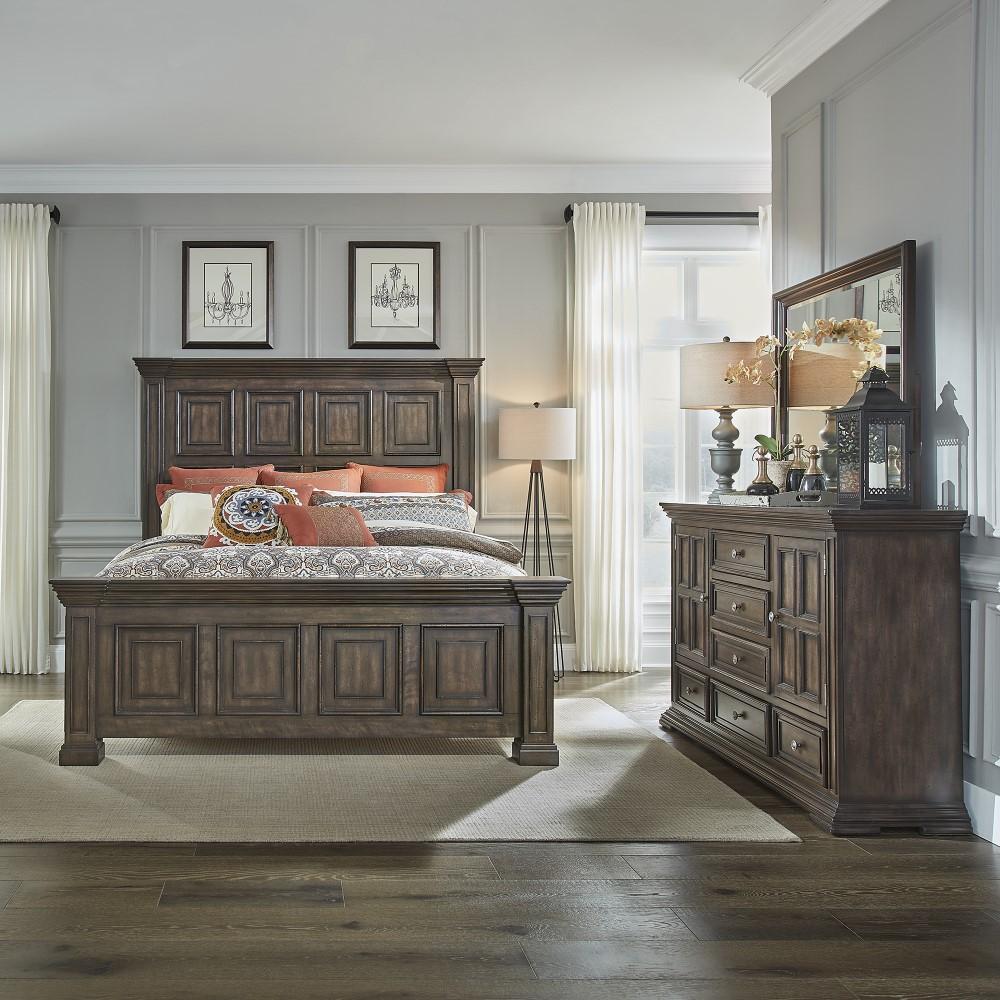 Liberty Furniture - Big Valley King Panel Bed, Dresser & Mirror - 361-BR-KPBDM veiw 1