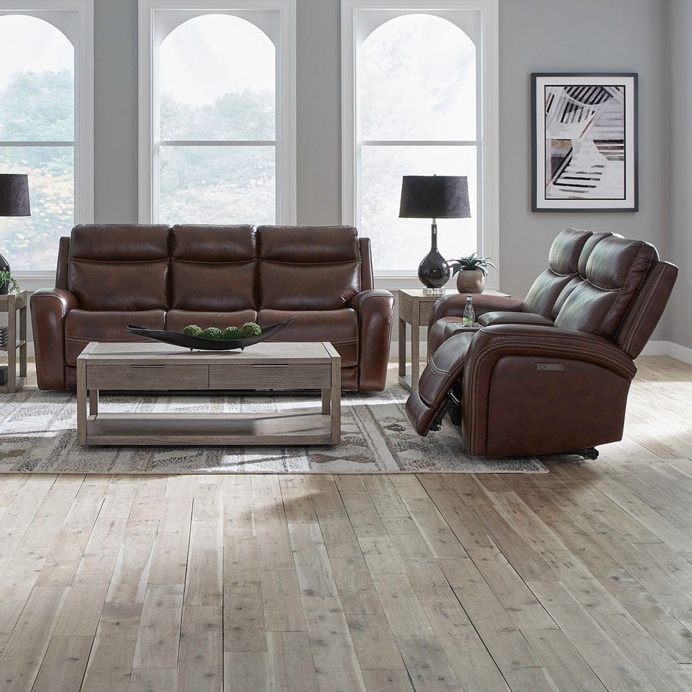 Liberty Furniture - Blair - Sofa & Loveseat in Brown - 7005CG-UPH-SOLO view 1