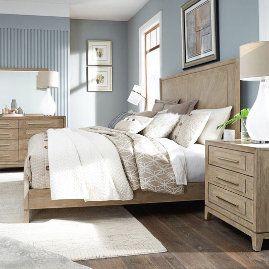 Liberty Furniture - Brentwood - King California Panel Bed, Dresser & Mirror, Night Stand in Brown - 789-BR-CPBDMN view 2