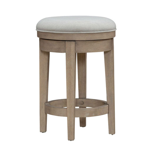Liberty Furniture - Brentwood - Uph Swivel Console Stool in Brown - 789-OT9003 view 2