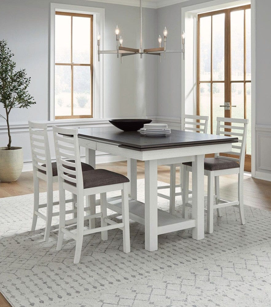 Liberty Furniture - Brook Bay - 5 Piece Gathering Trestle Table in White - 182-CD-5GTRS view 1
