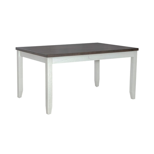 Liberty Furniture - Brook Bay Opt 6 Piece Leg Table Set in Textured White w/ Carbon Gray Tops - 182-CD-O6LTS veiw 2