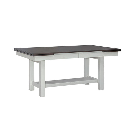 Liberty Furniture - Brook Bay Trestle Table in Textured White w/ Carbon Gray Tops - 182-CD-TRS veiw 2