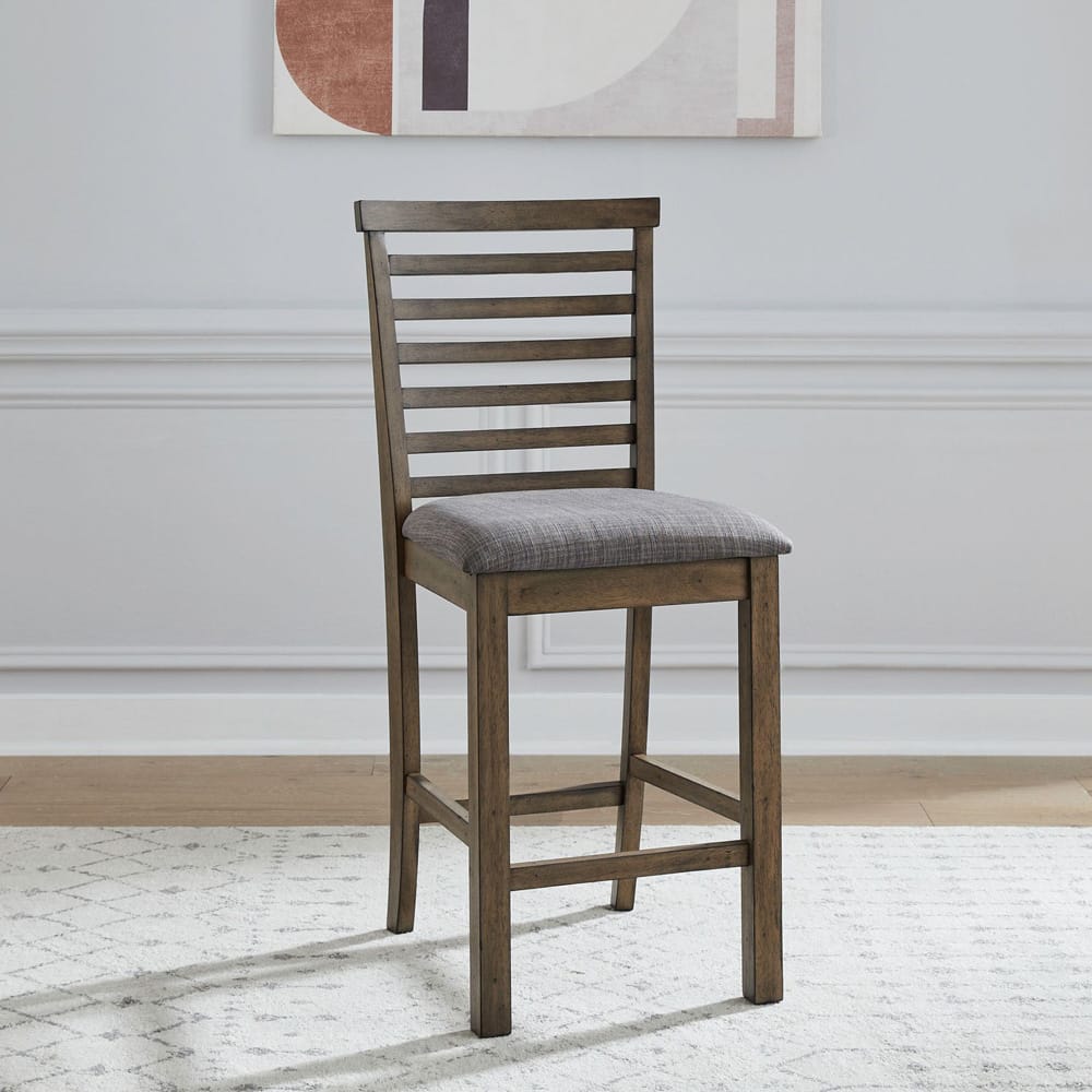 Liberty Furniture - Brook Bay Uph Ladder Back Counter Chair - Set of 2 - 182WT-B200124-2PK view 12