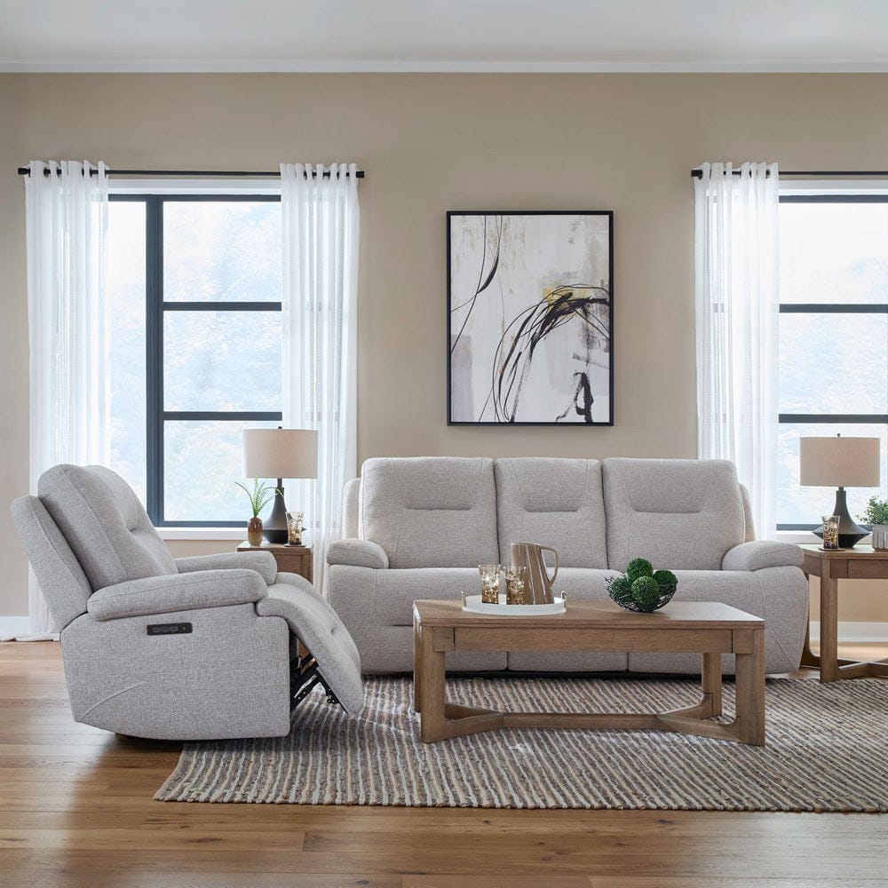 Liberty Furniture - Cameron - Sofa & Recliner in Neutral - 7008GF-UPH-SOREC view 1