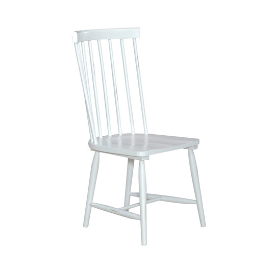Liberty Furniture - Capeside Cottage Spindle Back Side Chair - White in Porcelain White & Royal Black - 224-C4000S-W veiw 2