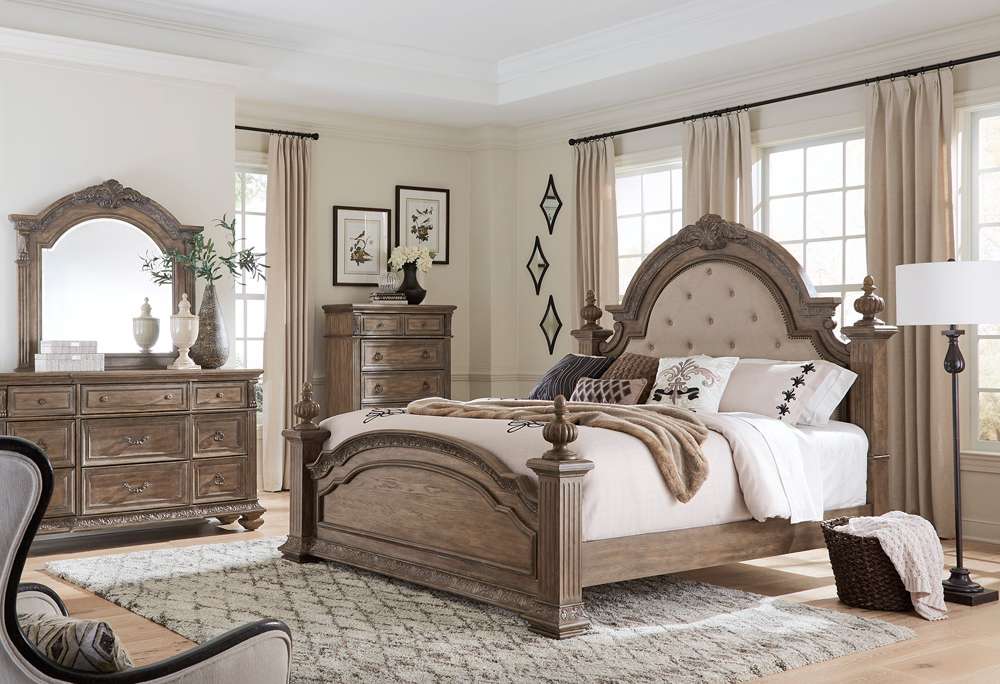 Liberty Furniture - Carlisle Court Queen Poster Bed, Dresser & Mirror, Chest - 502-BR-QPSDMC veiw 1
