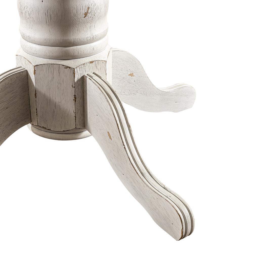 Liberty Furniture - Carolina Crossing Oval Pedestal Table in White in White w/ Antique Honey Tops - 186W-CD-PED veiw 4