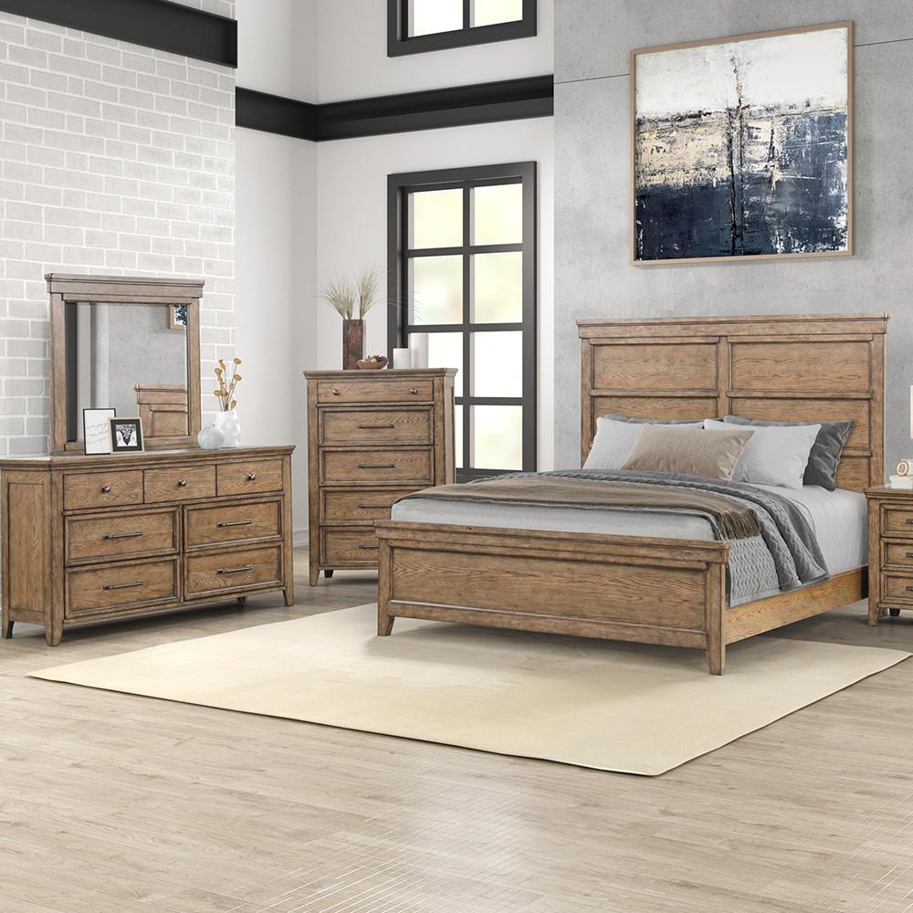 Liberty Furniture - Carolina Park Queen Panel Bed, Dresser & Mirror, Chest in Amber Brown - 930-BR-QPBDMC veiw 1