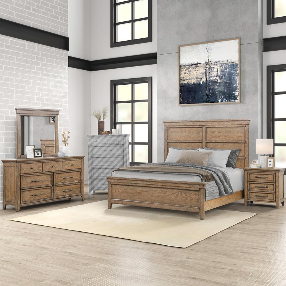 Liberty Furniture - Carolina Park Queen Panel Bed, Dresser & Mirror, Night Stand in Amber Brown - 930-BR-QPBDMN veiw 1