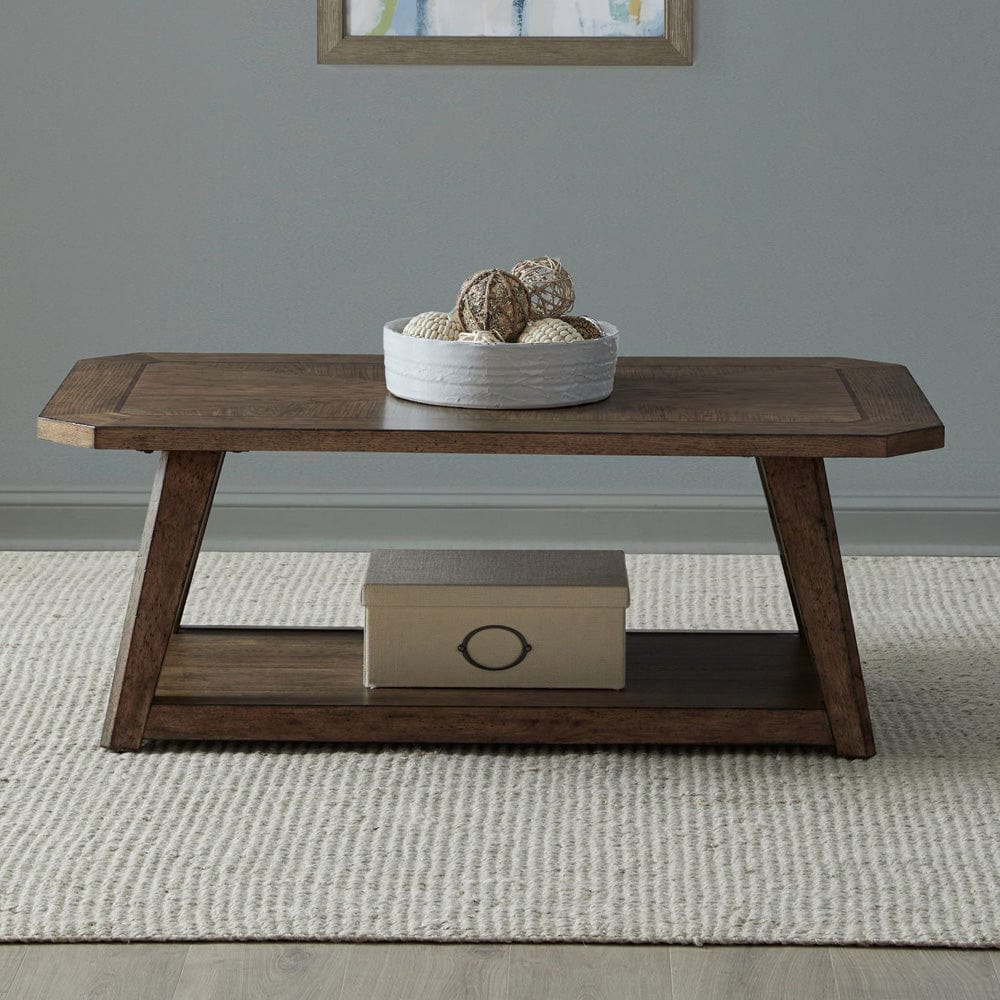 Liberty Furniture - Carolina Park - Rectangular Cocktail Table in Brown - 930-OT1011 view 1