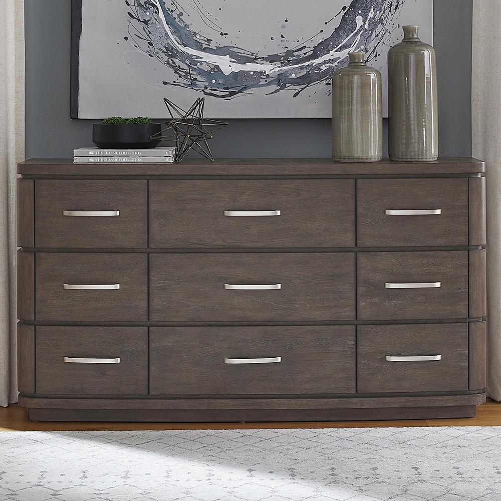 Liberty Furniture - Cascade Falls 9 Drawer Dresser in Satin Espresso - 732-BR31 veiw 1