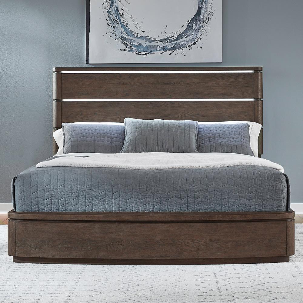 Liberty Furniture - Cascade Falls King Panel Bed in Satin Espresso - 732-BR-KPB veiw 1