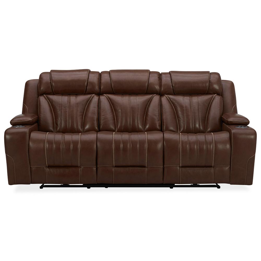 Liberty Furniture - Caswell Sofa P2 & ZG in Nature Chestnut Leather - 7020CN-32P veiw 1