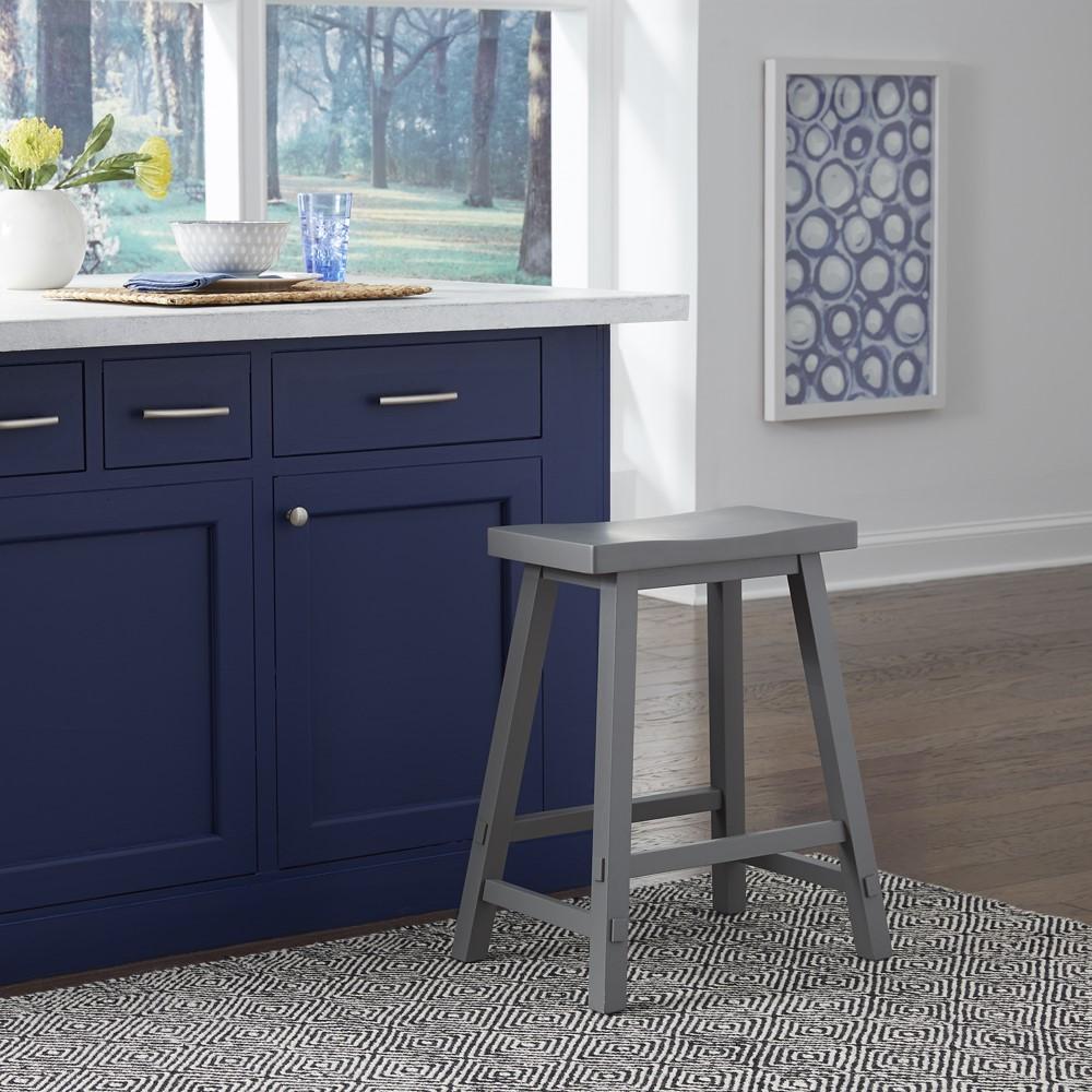 Liberty Furniture - Creations II 24 Inch Sawhorse Counter Stool- Gray - 38-B1824-G veiw 1