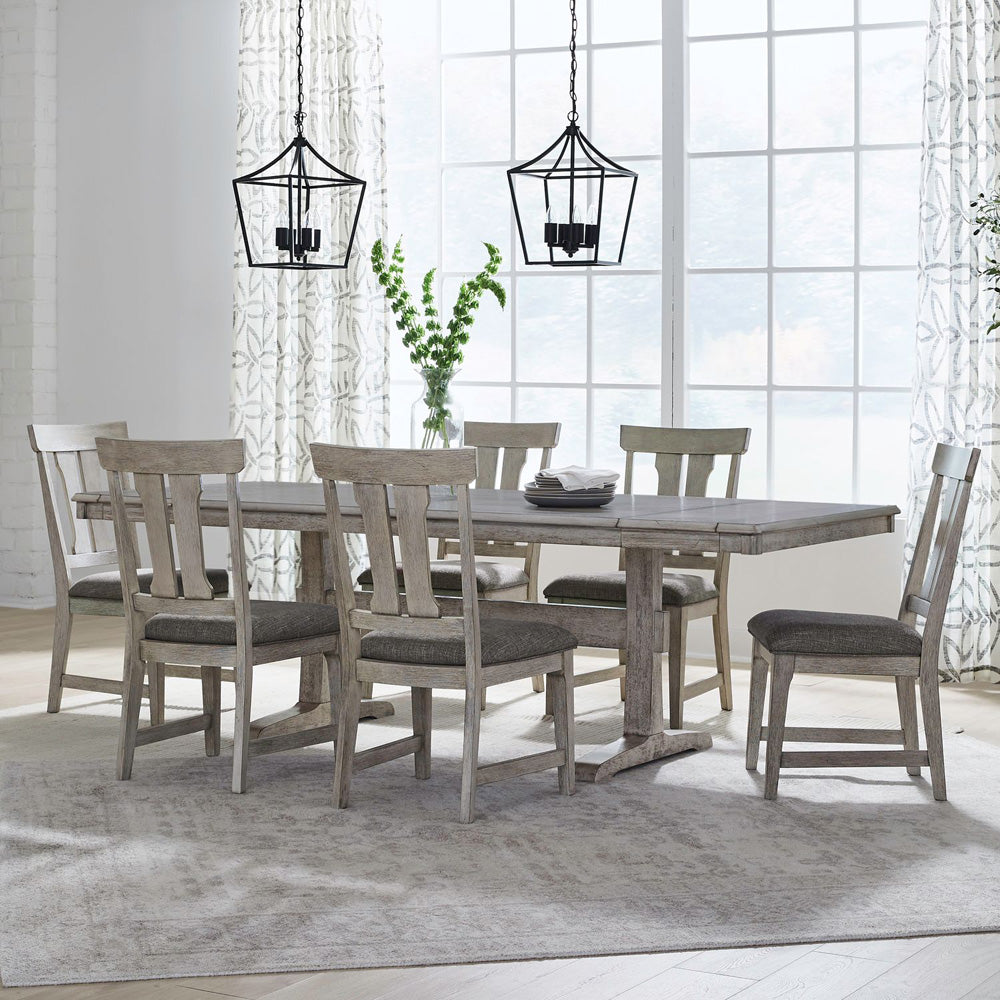 Liberty Furniture - Hallendale 7 Piece Trestle Table Set - 528-CD-7TRS view 1