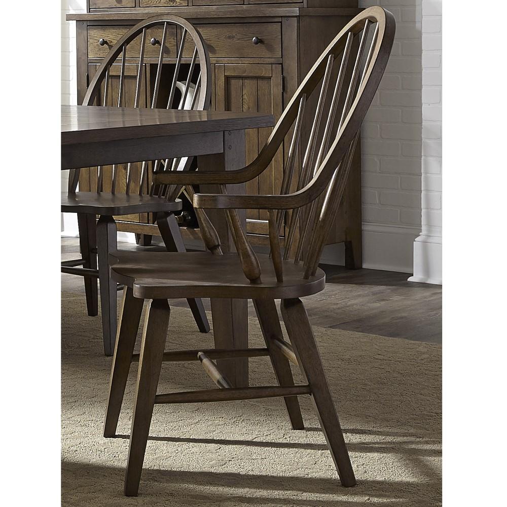 Liberty Furniture - Hearthstone 7 Piece Rectangular Table Set - 382-DR-7RLS veiw 4