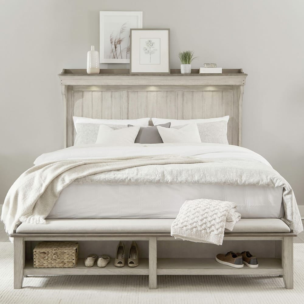 Liberty Furniture - Ivy Hollow King Mantle Storage Bed, 2 Bedside Chests - 457-BR-KMS2BSC view 5
