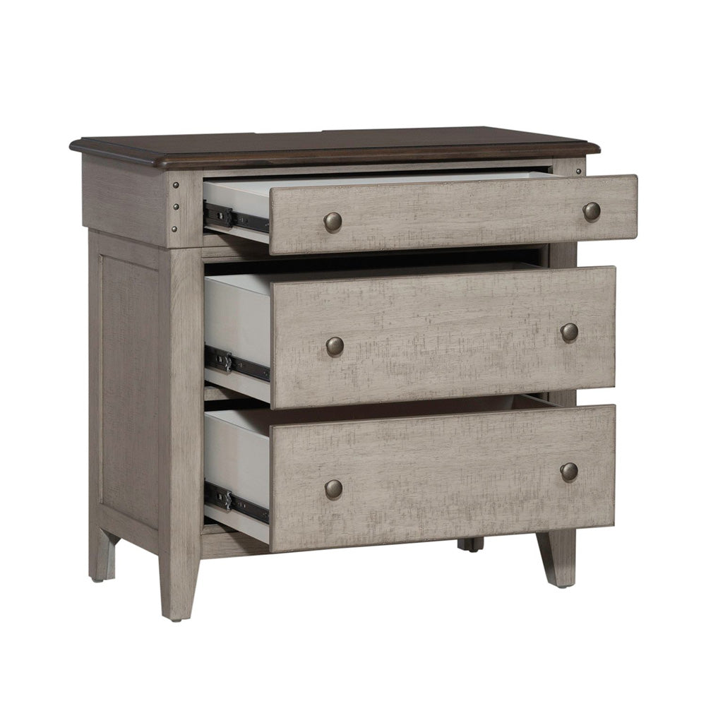 Liberty Furniture - Ivy Hollow King Panel Bed, 2 Bedside Chests - 457-BR-KPB2BSC view 10