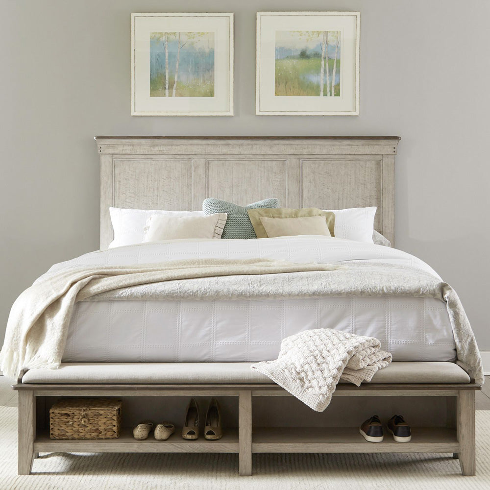 Liberty Furniture - Ivy Hollow King Storage Bed, 2 Bedside Chests - 457-BR-KSB2BSC view 5