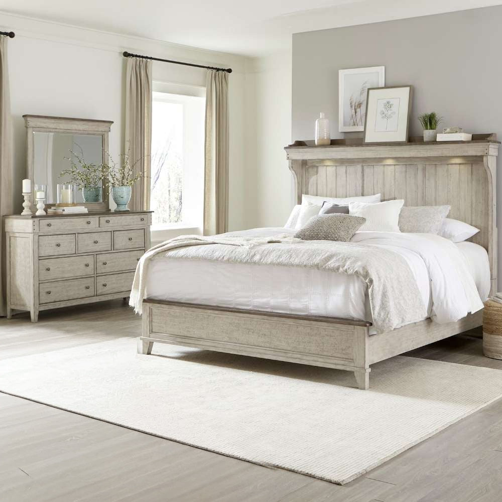 Liberty Furniture - Ivy Hollow Queen Mantle Bed, Dresser & Mirror - 457-BR-QMTDM veiw 1