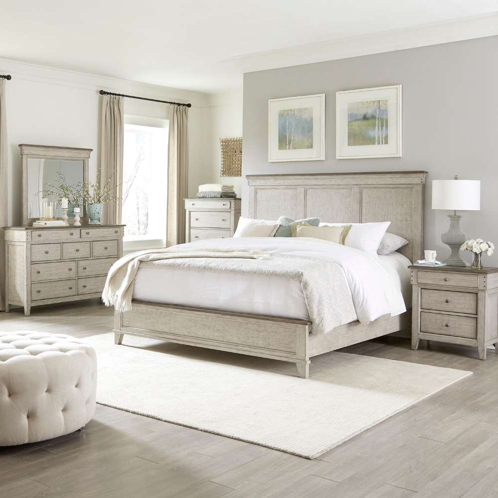 Liberty Furniture - Ivy Hollow Queen Panel Bed, Dresser & Mirror, Chest, Night Stand - 457-BR-QPBDMCN veiw 1