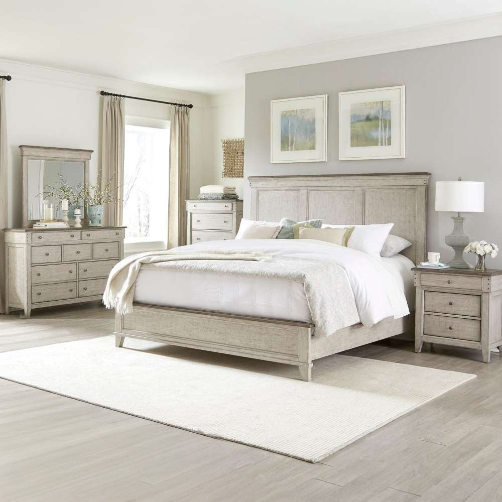 Liberty Furniture - Ivy Hollow Queen Panel Bed, Dresser & Mirror, Chest, Night Stand - 457-BR-QPBDMCN veiw 1