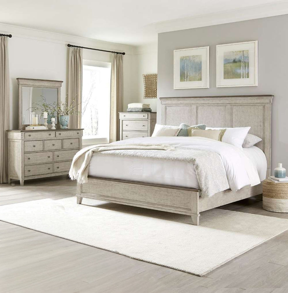Liberty Furniture - Ivy Hollow Queen Panel Bed, Dresser & Mirror, Chest - 457-BR-QPBDMC veiw 1
