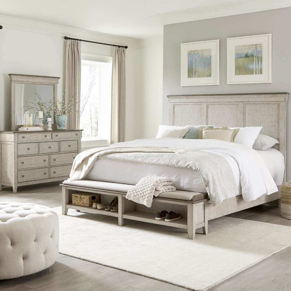 Liberty Furniture - Ivy Hollow Queen Storage Bed, Dresser & Mirror - 457-BR-QSBDM veiw 1