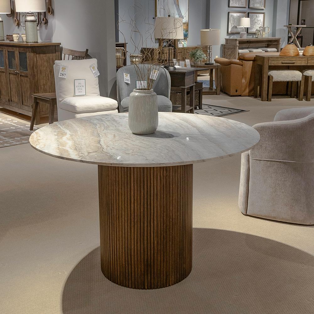 Liberty Furniture - Kaleidoscope Pedestal Table in Aged Whiskey - 4000-CD-PED veiw 1