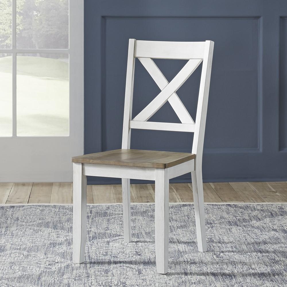Liberty Furniture - Lakeshore X Back Side Chair- White (Set of 2) - 519WH-C3000S veiw 1