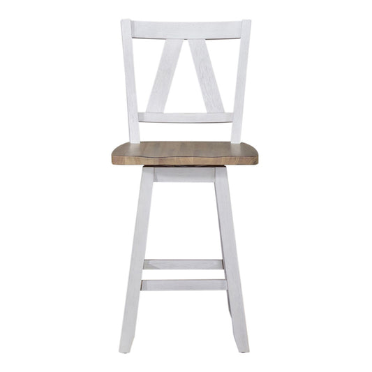 Liberty Furniture - Lindsey Farm Counter Height Swivel Chair - Set of 2 - 62WH-B250324-2PK view 2