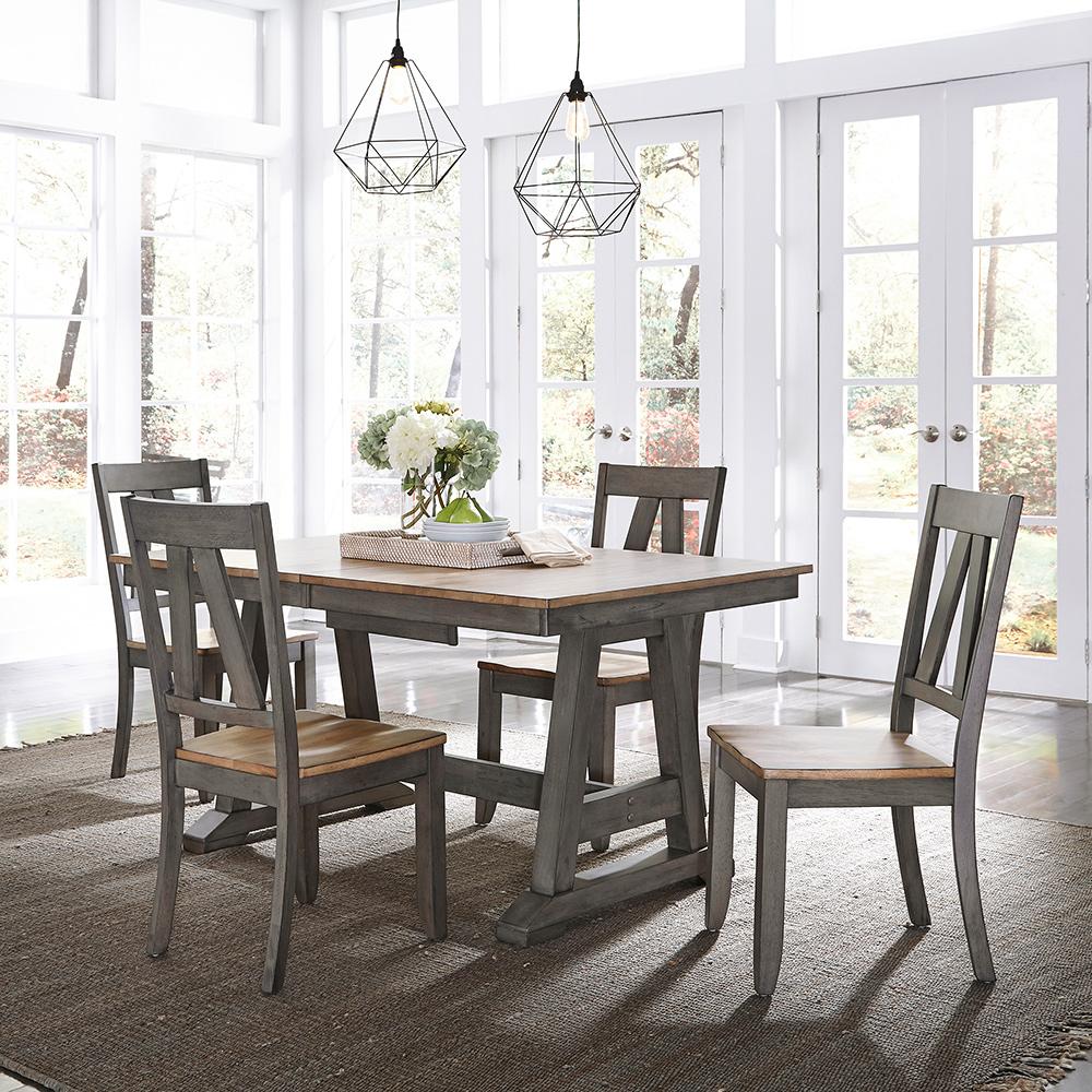 Liberty Furniture - Lindsey Farm Splat Back Side Chair in Gray & Sandstone - 62-C2500S veiw 8