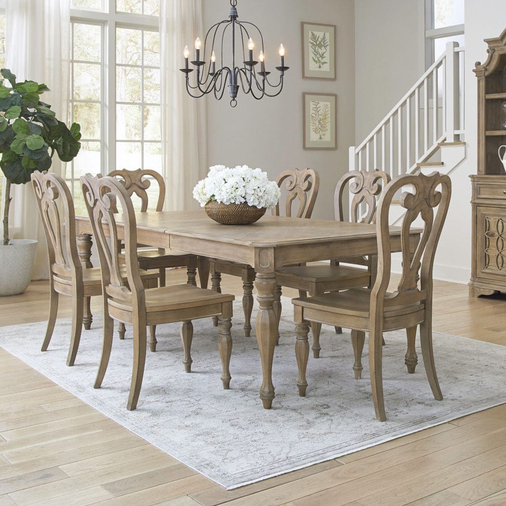 Liberty Furniture - Magnolia Manor - Alt 7 Piece Rectangular Table Set in Brown - 244N-DR-A7RLS view 1