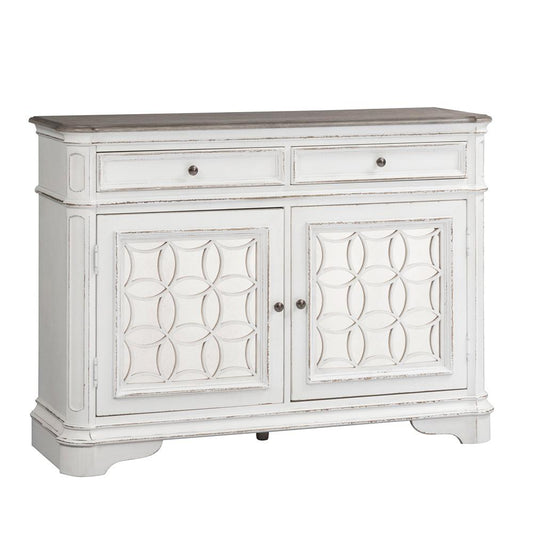 Liberty Furniture - Magnolia Manor Buffet in Antique White & Weathered Bark - 244-CB5692 veiw 2