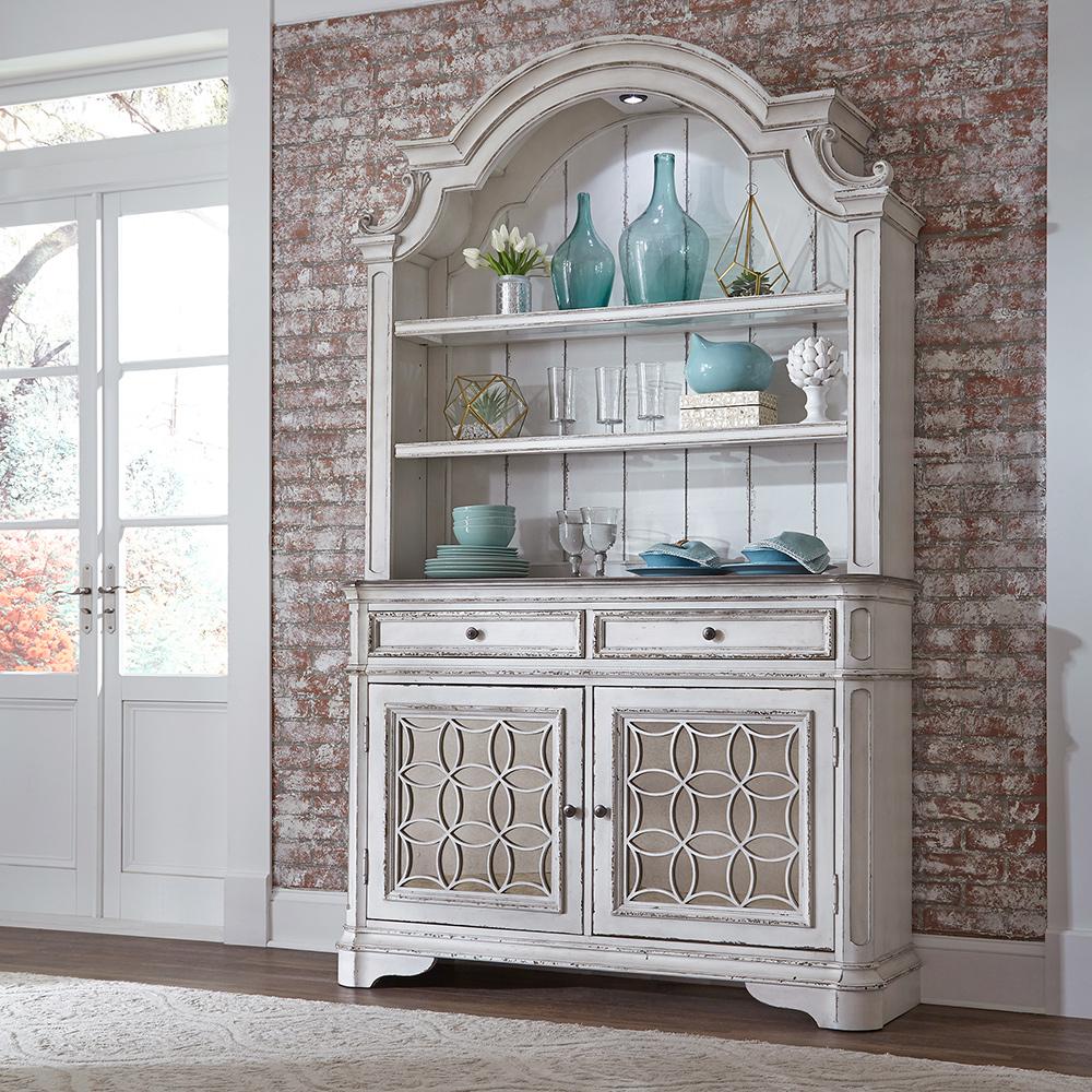 Liberty Furniture - Magnolia Manor Buffet in Antique White & Weathered Bark - 244-CB5692 veiw 7