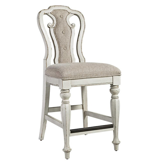 Liberty Furniture - Magnolia Manor Counter Height Chair in Antique White & Weathered Bark - 244-B650124 veiw 2