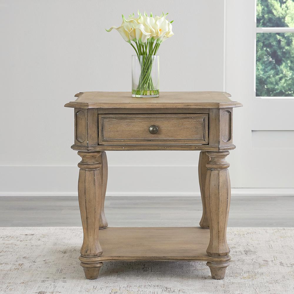 Liberty Furniture - Magnolia Manor End Table in Weathered Bisque - 244N-OT1020 veiw 1