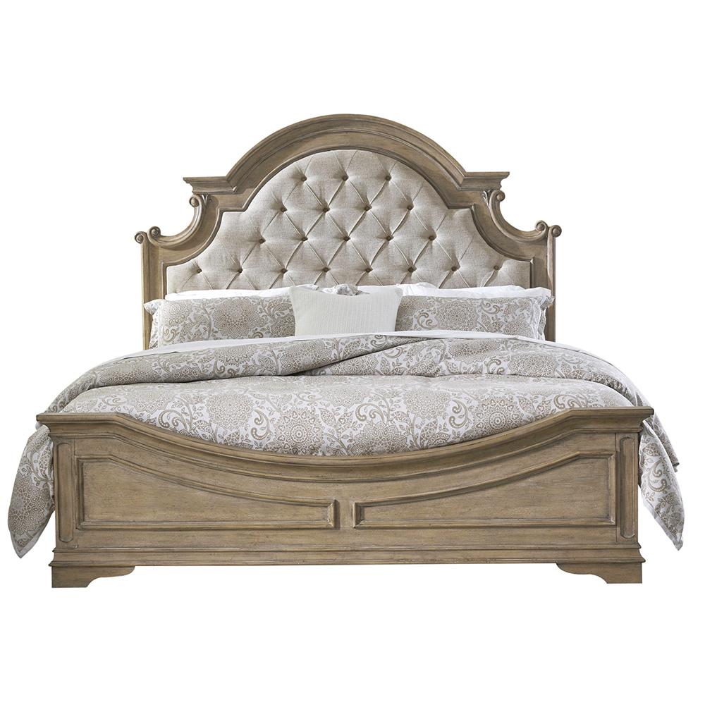 Liberty Furniture - Magnolia Manor King Upholstered Bed in Weathered Bisque - 244N-BR-KUB veiw 2