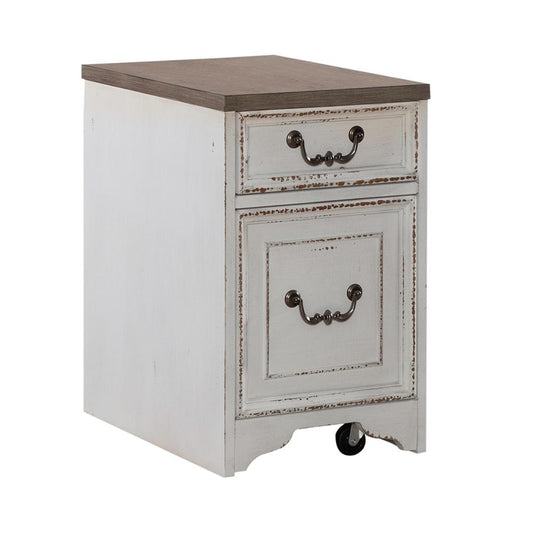 Liberty Furniture - Magnolia Manor Mobile File in Antique White & Weathered Bark - 244-HO145 veiw 2