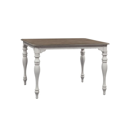 Liberty Furniture - Magnolia Manor Opt 5 Piece Gathering Table Set in Antique White & Weathered Bark - 244-CD-O5GTS veiw 2