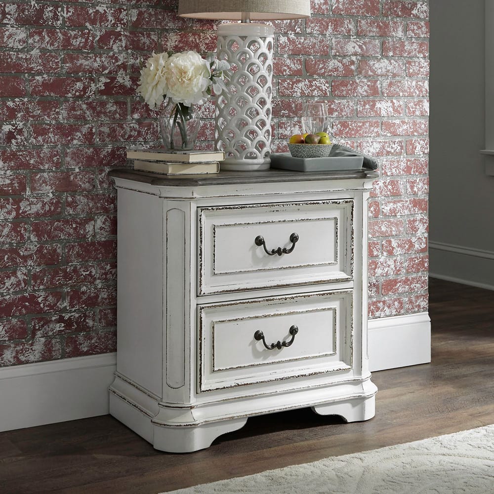 Liberty Furniture - Magnolia Manor Queen Uph Sleigh Bed, 2 Nightstands - 244-BR-QUSL2NS view 9