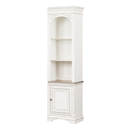Liberty Furniture - Magnolia Manor Right Pier in Antique White & Weathered Bark - 244-ER00 veiw 2