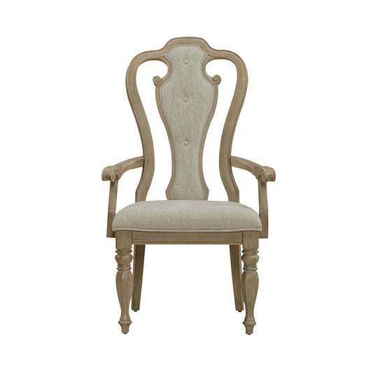 Liberty Furniture - Magnolia Manor Splat Back Uph Arm Chair in Weathered Bisque - 244N-C2501A veiw 2