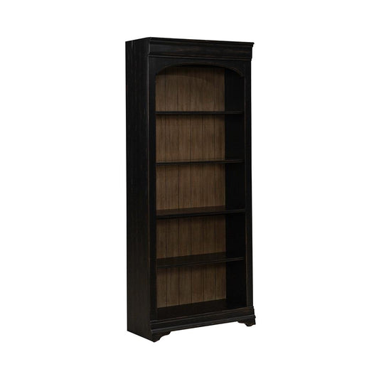 Liberty Furniture - Meritage 2 Piece Bunching Bookcase in Aged Charcoal w/ Rub Thru & Caramel - 532-HO-2BB veiw 2