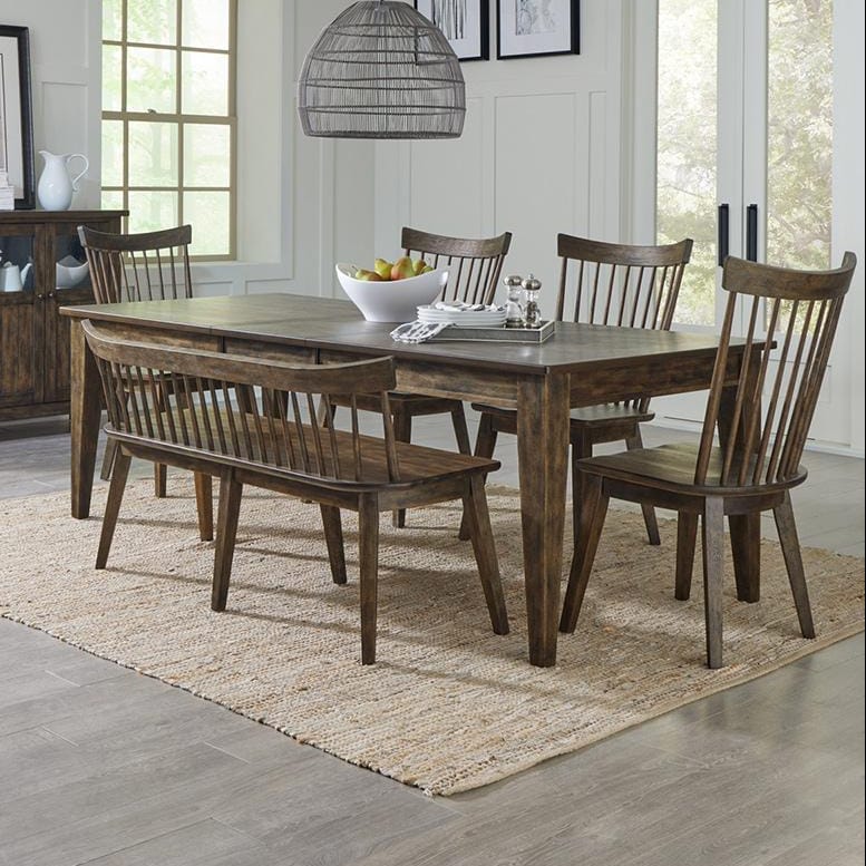 Liberty Furniture - Midland Falls 6 Piece Rectangular Table Set in Rustic Brown - 826-CD-6RTS veiw 1