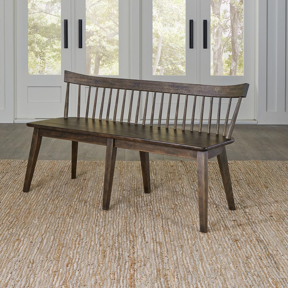 Liberty Furniture - Midland Falls Spindle Back Bench in Rustic Brown - 826-C4000B veiw 1