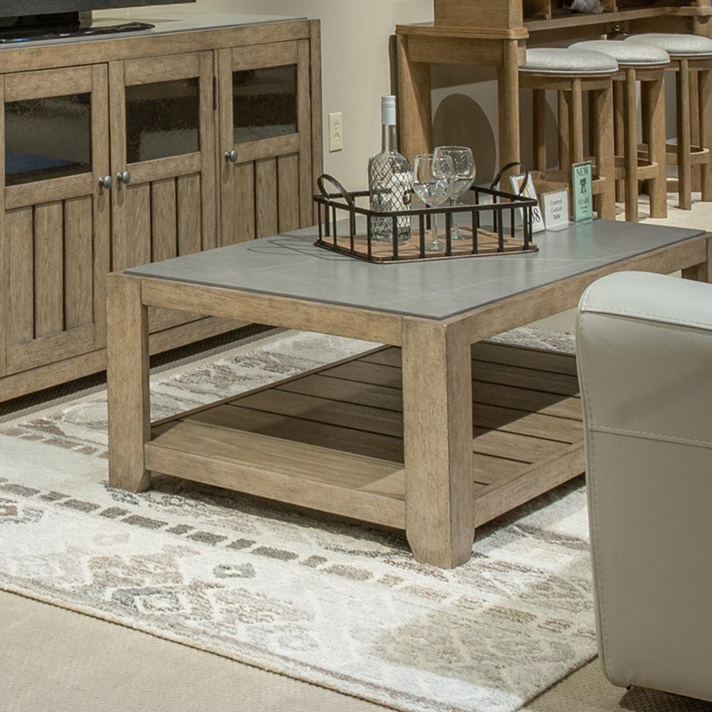 Liberty Furniture - Millstone Cocktail Table in Nutmeg - 922-OT1010 veiw 1