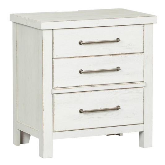 Liberty Furniture - Modern Farmhouse 3 Drawer Night Stand - 406W-BR61 veiw 2
