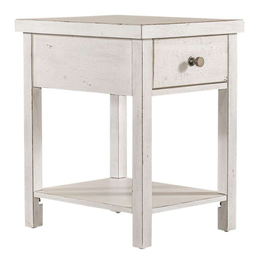 Liberty Furniture - Modern Farmhouse Drawer Chair Side Table - 406W-OT1023 veiw 2
